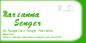 marianna senger business card